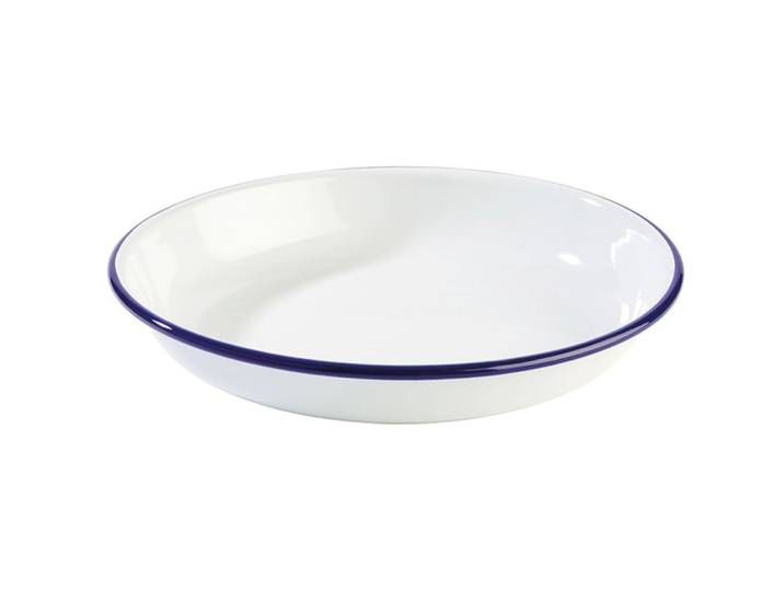 APS Teller Enamelware blau Stahlblech D 24 cm 1 Stk - Teller