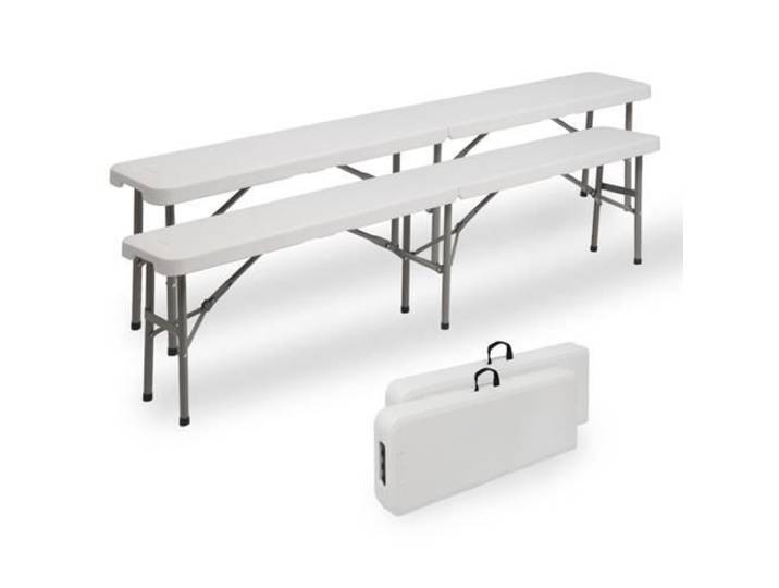 2PCS Tabouret pliant en plastique de 6 pieds utilisé dans diverses scènes léger et durable facile à ranger