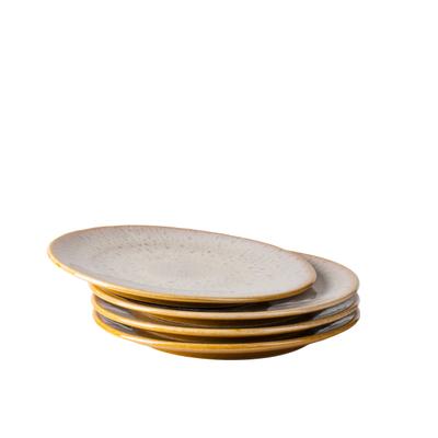 Speiseteller GIPFELSTÜCK "Alpenglühen", beige (gelb, weiß), H:2,5cm Ø:26cm, Steinzeug, Speiseteller, Speiseteller, inspiriert vom Licht der untergehenden Sonne