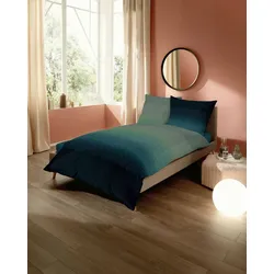 kaeppel Bettwäsche Satin Gradient smaragd 155x200 cm + 80x80 cm