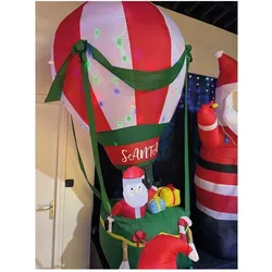 Tector, LED Weihnachtsdeko, Inflatable santa claus globe with light