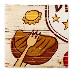 MANK Serviette Airlaid BBQ, 40 x 40 cm, 50 Stück - Barbeque Grillen Grillfest