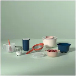 Mepal Rührschüssel Chef It 1500 ml mit Deckel – korallenrot, Schüssel + Schale, Rot