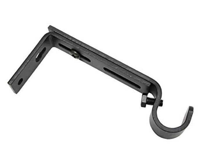 Gardinia Träger ausziehbar für Ø 16 mm schwarz-matt, Einzelprogramm Memhis, 10-14 cm, 2, 11521