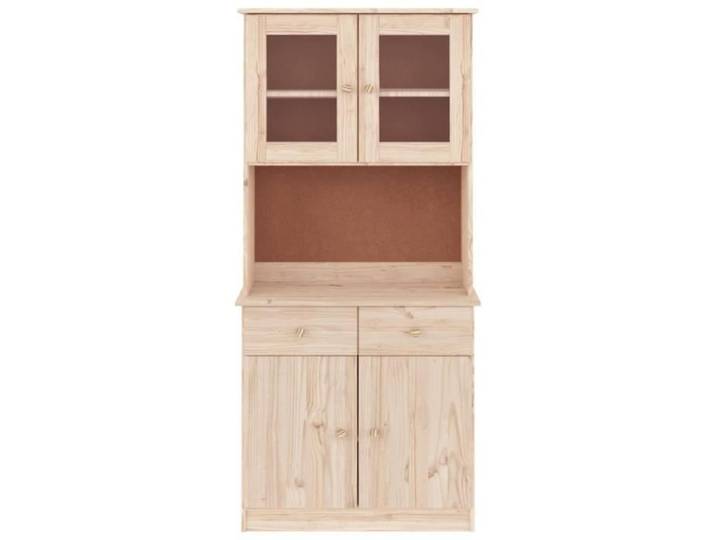 Buffet haut - CUQUE - ALTA - Bois massif de pin - 2 portes - 77x35x165 cm