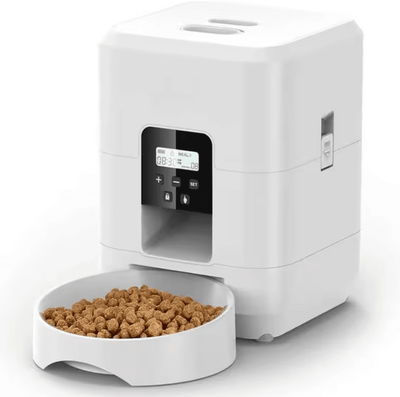 Inspire Curations EasyMeal 2L Automatic Pet Feeder With Timer white