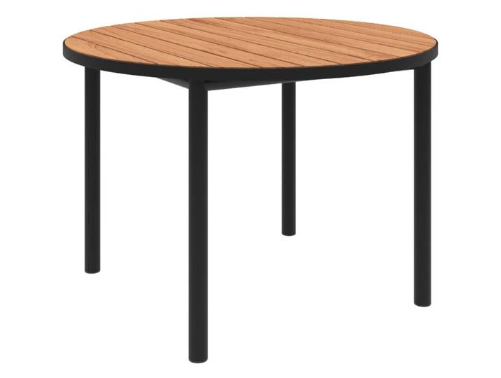 SACKit Gartentisch Kirra schwarz Teak/Aluminium B 115 T 115 cm - Gartentisch - Wetterfeste Gartenmöbel & Accessoires