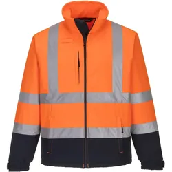 Warnschutz Softshelljacke "S425" Kontrast - 3XL - orange/marine