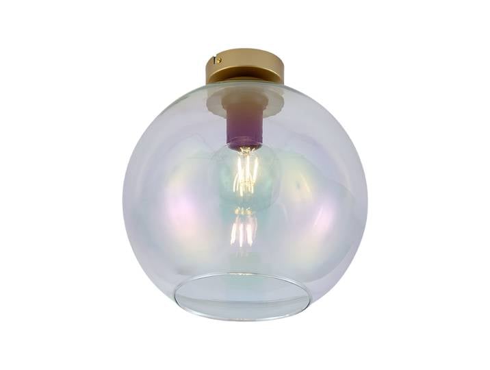 Plafonnier Art Déco doré avec verre arc-en-ciel - Sandra