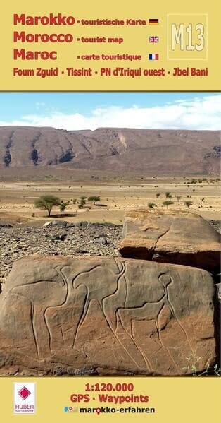 Carte touristique M13 - Foum Zguid, Tissint, PN d'Iriqui ouest, Jbel Bani (Maroc)   Huber