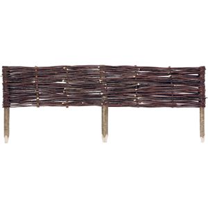 Frank-Flechtwaren Rasenkante 109502, braun, aus Weide, 100 x 20 cm
