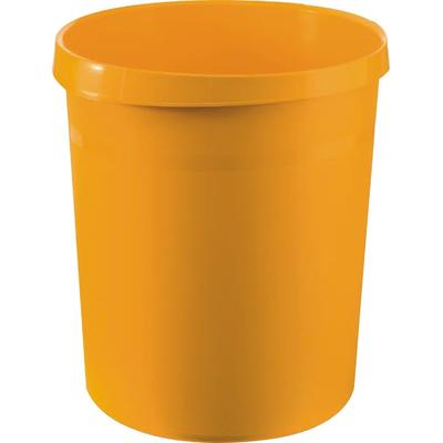 HAN Papierkorb Grip mit Griffmulden 18 Liter gelb Packung mit 15 Stück