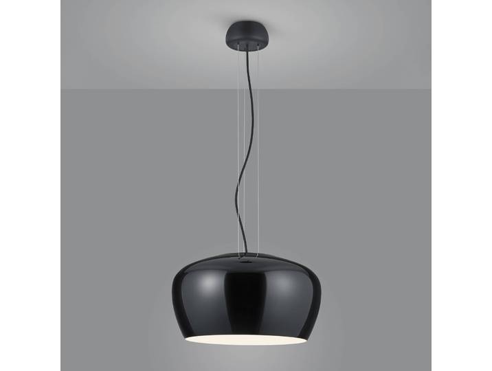 Helestra Designer Hängeleuchte Veda, dimmbar, schwarz, für Wohn- / Esszimmer, Glas, Design