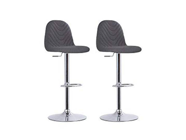 byLIVING Barhocker Casino, 360° drehbar, Moderner Barhocker in anthrazit Chromgestell mit Höhenverstellung, B 41,H 91,5-112,T 52,5 cm