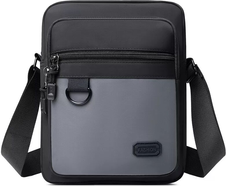 INF Sac bandoulière vertical élégant en tissu Oxford pour hommes Gris