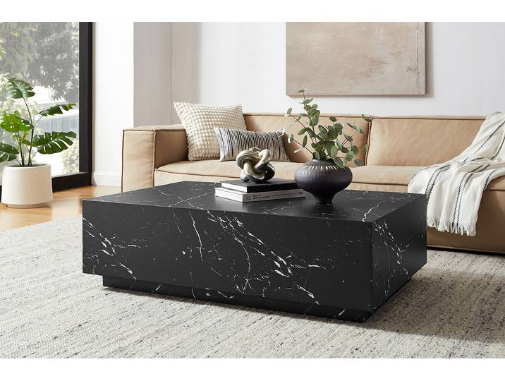 Table basse Kendenup 120 x 75cm Noir/Noir