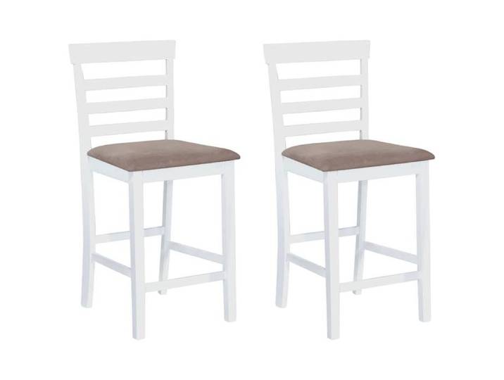 Promo été Chaises de bar - SWEETY - [2 pcs] - Pour restaurant - blanc tissu- Dimensions:41x49x96cm 4288