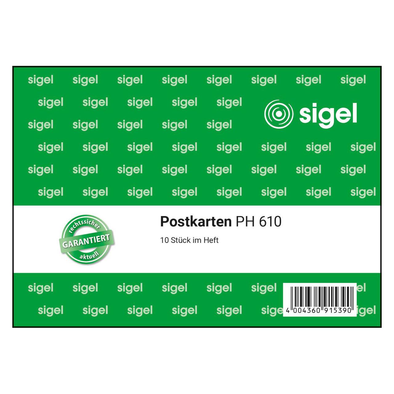 SIGEL Postkarte Formularbuch PH610