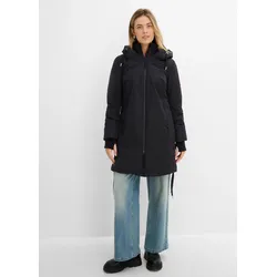 bonprix Wasserabweisender Steppmantel, schwarz, Gr.38, Wasserabweisender Wintermantel mit Reißverschlusstaschen