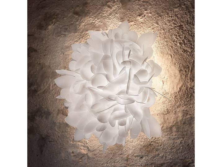 Applique murale Veli Foliage Medium, blanche, Ø 54 cm - Slamp - Salon / séjour - Design - Plastique - Rond