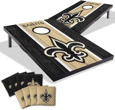 Skip's Garage New Orleans Saints NFL Compact 2x3 Tailgate Cornhole Board Set