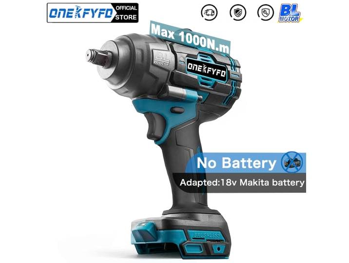 Makita – clé à chocs électrique sans balais, 1000N.m, batterie Li-ion Rechargeable, clé à douille 1/2 pouces, clé sans fil pour batterie 18V