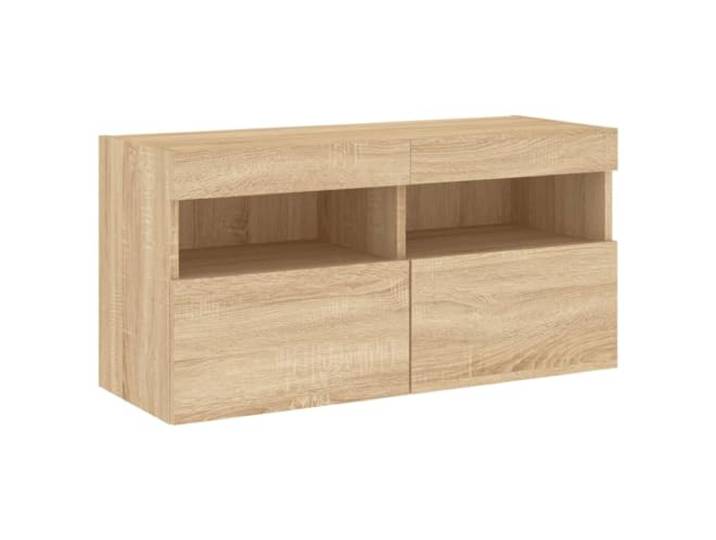 vidaXL Tv-wandmeubel met LED-verlichting 80x30x40 cm sonoma eikenkleur