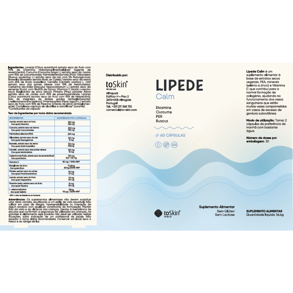 ToSkin Lipede Calm Food Supplement 60&nbsp;caps.
