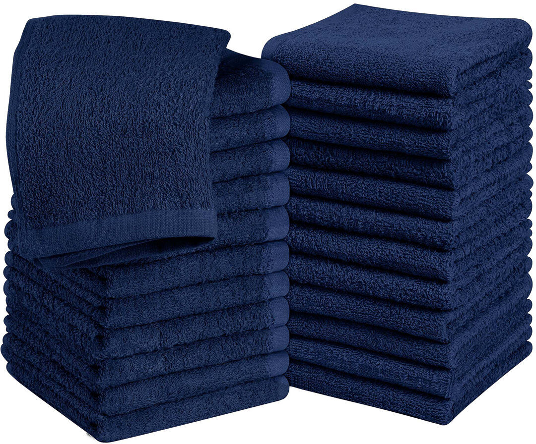 Brayden Studio 100% Cotton Fingertip Towel Navy Fingertip Towel