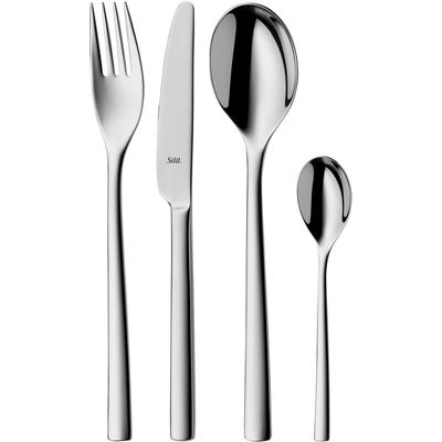 Besteck-Set SILIT "Trend", edelstahl, 24 tlg., Edelstahl 18/10, Essbesteck-Sets, poliert, Crominox: Edelstahl 18/10, Wellenschliff
