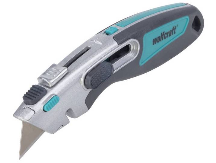 wolfcraft - 2 in 1 Veiligheidsmes met trapeziummes / Koordmes - 4106000