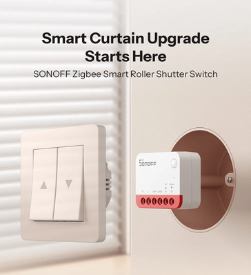 Inspire Essentials SONOFF MINI ZBRBS Zigbee Smart Roller Shutter Switch For Automated Curtains mini zbrbs (2 Pack)