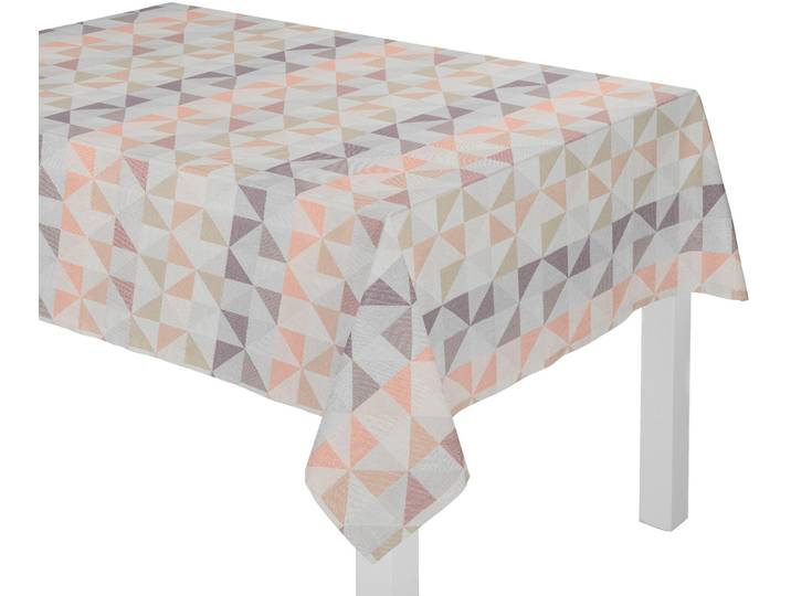 Tischdecke WIRTH BERLARE Gr. 2, bunt (rosé, lila), B:120cm L:120cm, Baumwolle, Polyester, Tischdecken, Tischdecke