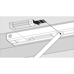 TJSS, Türöffner + Türschliesser, Öffnungsbegrenzer federnd zu T 46 / T 6 (Balkontür, Eingangstür, Holztür, Zimmertür)