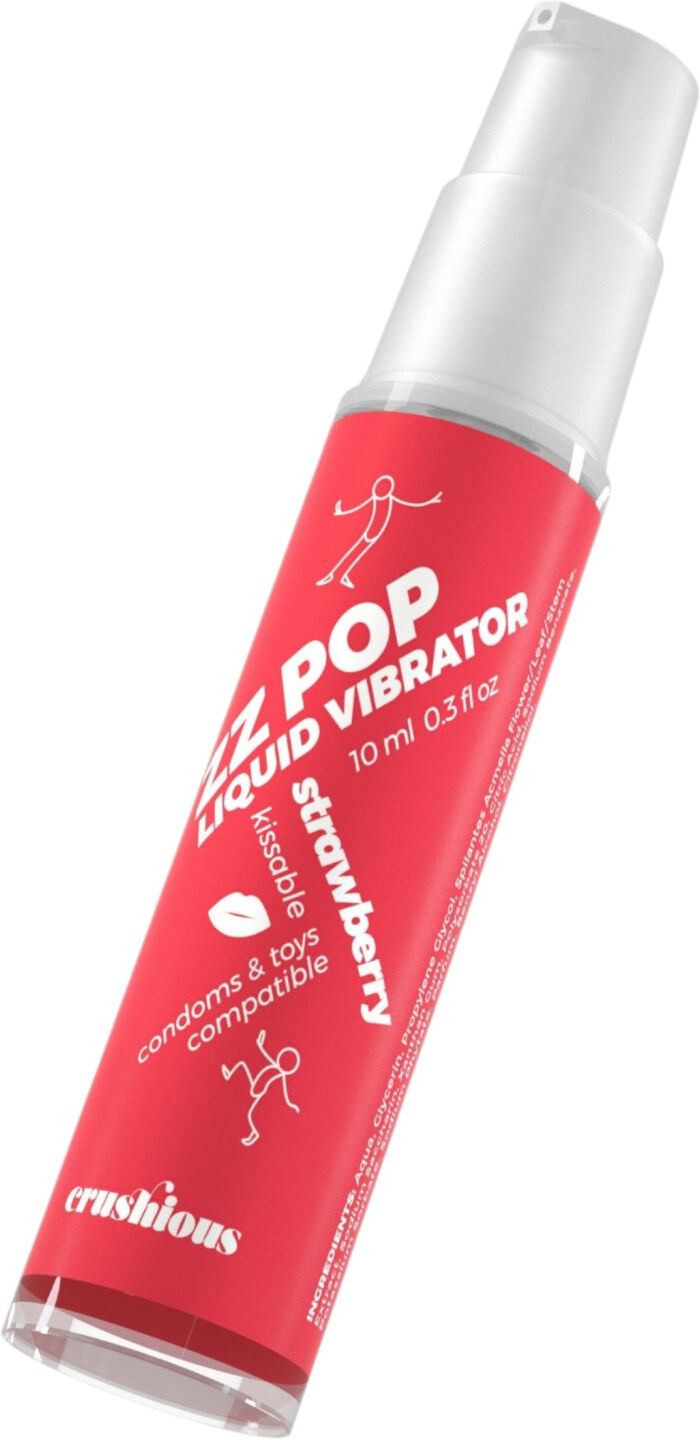 Crushious ZZ POP - edible liquid vibrator, strawberry (10 ml)