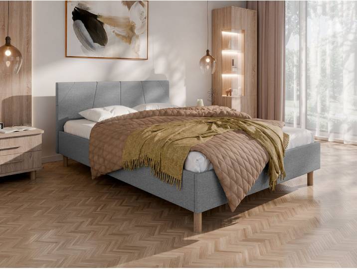 Homesy Polsterbett ALMORE Elegantes Polsterbett für modernen Wohnstil