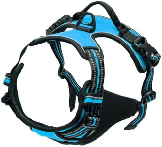 Inspire Picks No Pull Front Clip Dog Harness Heavy Duty Reflective Control Vest blue m