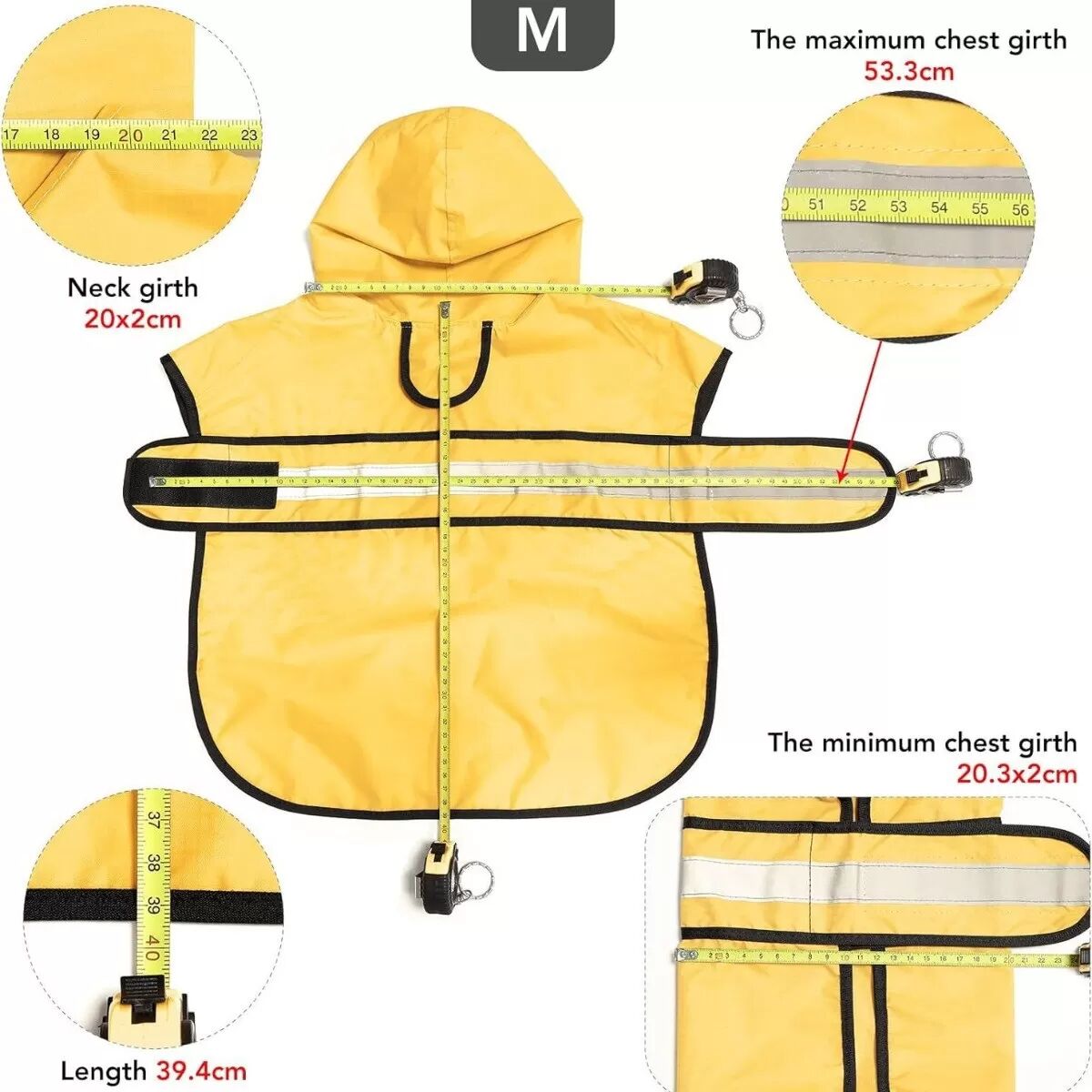 INF Imperméable Réfléchissant pour Chien - Tailles Petites à Grandes M