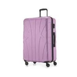 Suitline -  Großer Reisekoffer mit Erweiterung, Trolley Hartschale matt, 4 Rollen, ABS, TSA, Flieder