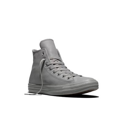 Sneaker CONVERSE "Chuck Taylor All Star", Herren, Gr. 45, Synthetik, grau (classic grau, total eclipse), Leder, Schuhe Sneaker, aus Leder, gefüttert