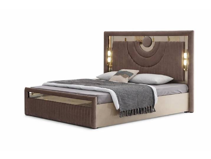 Xlmoebel Polsterbett Beige Polsterbett im modernen Stil für erholsame Nächte (Polsterbett, Beige Polsterbett), Made in Europa