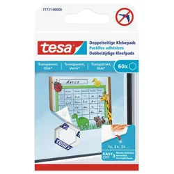 tesa doppelseitige Klebepads 1.1 cm  x 1.1 cm transparent