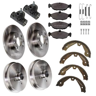 Atec Bremsscheiben+Bremsbeläge+Bremsbacken Vorn+Hinten [Hersteller-Nr. 40581253] für Fiat