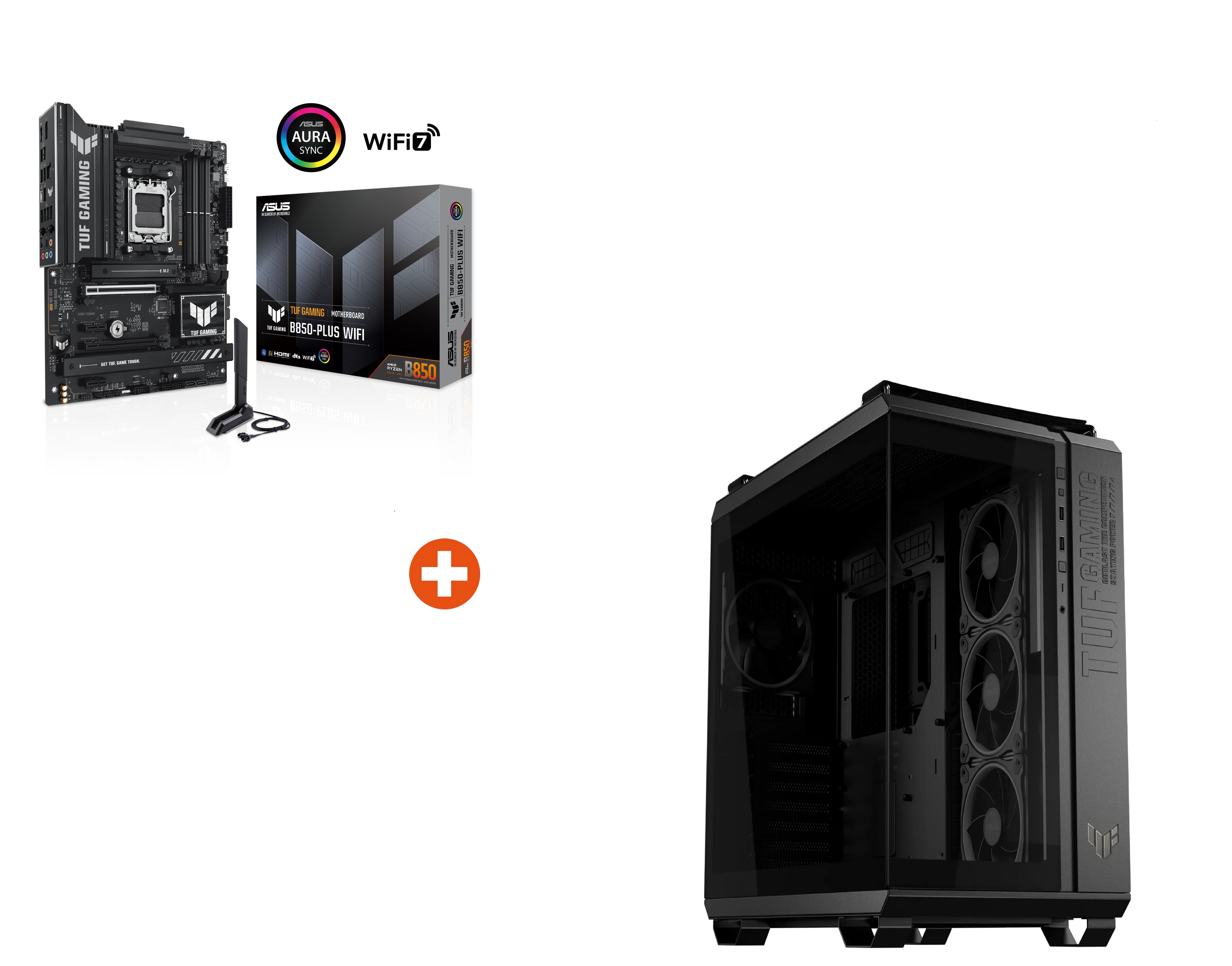ASUS LEVEL UP #22 Bundle (TUF GAMING B850-PLUS WIFI + TUF GAMING GT502 HORIZON TG ARGB BLACK)