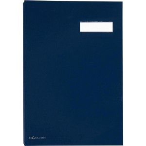 Pagna Unterschriftenmappe 24191-22, A4, 20 Fächer, Hartpappe mit Leineneinband, blau