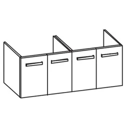 Artiqua 411 Waschtischunterschrank für Dura Style 233813 Stahlgrau, 411-WU4T-D48-7142-88 411-WU4T-D48-7142-88