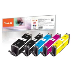 Peach PI100-356 Druckerpatrone 5 Stück(e) Kompatibel Standardertrag Schwarz, Cyan, Magenta, Gelb