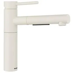 Blanco, Küchenarmatur, ALTA-S II Edelstahl softweiss Hochdruck Mit herausziehbarem Schlauch Rückflussverhinde