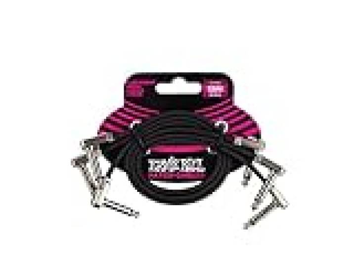 Ernie Ball Jeu de 3 câbles de raccordement plats Ribbon, 30,5 cm