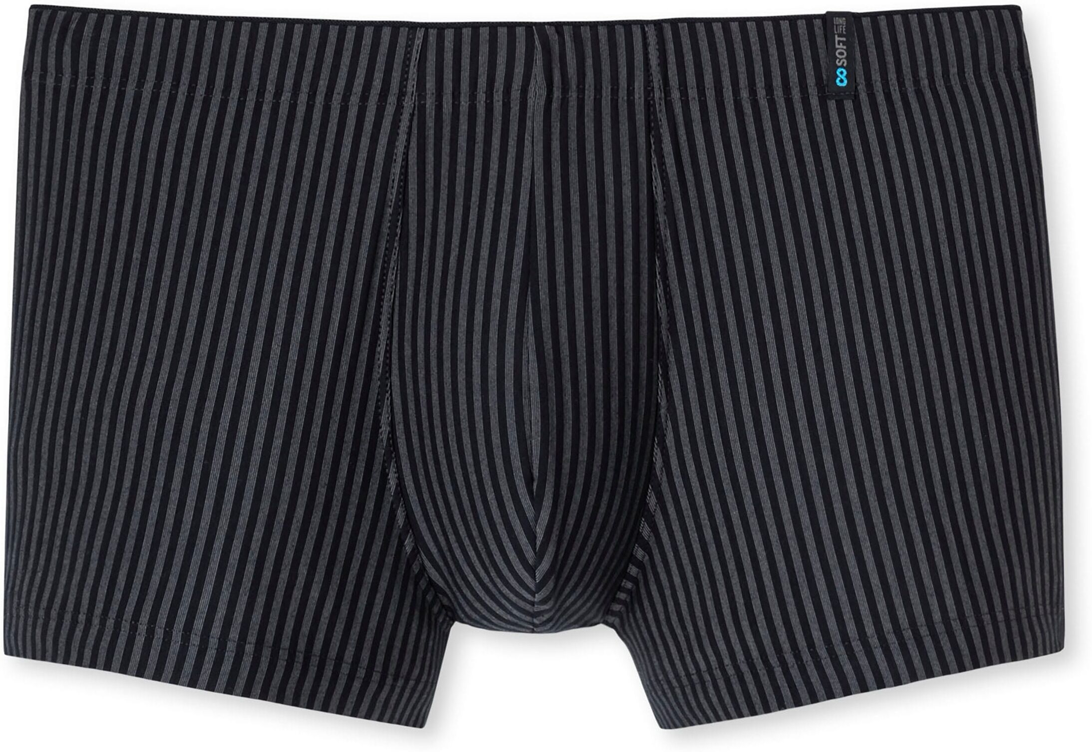 Panty SCHIESSER "Long Life Soft", Herren, Gr. 9, Single Jersey, blau (001, blauschwarz), Single Jersey, Obermaterial: 85% Modal, 10% Elasthan, 5% Polyester, gestreift, körpernah, Unterhosen Panty, reduzierte Pilling-Bildung, ohne Eingriff, Single Jersey 0